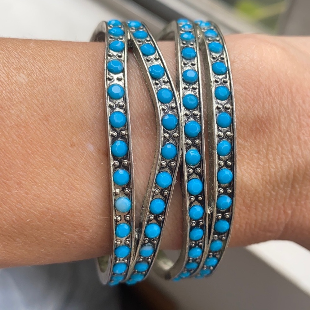 Boho, Gypsy Turquoise Cuff Bracelet